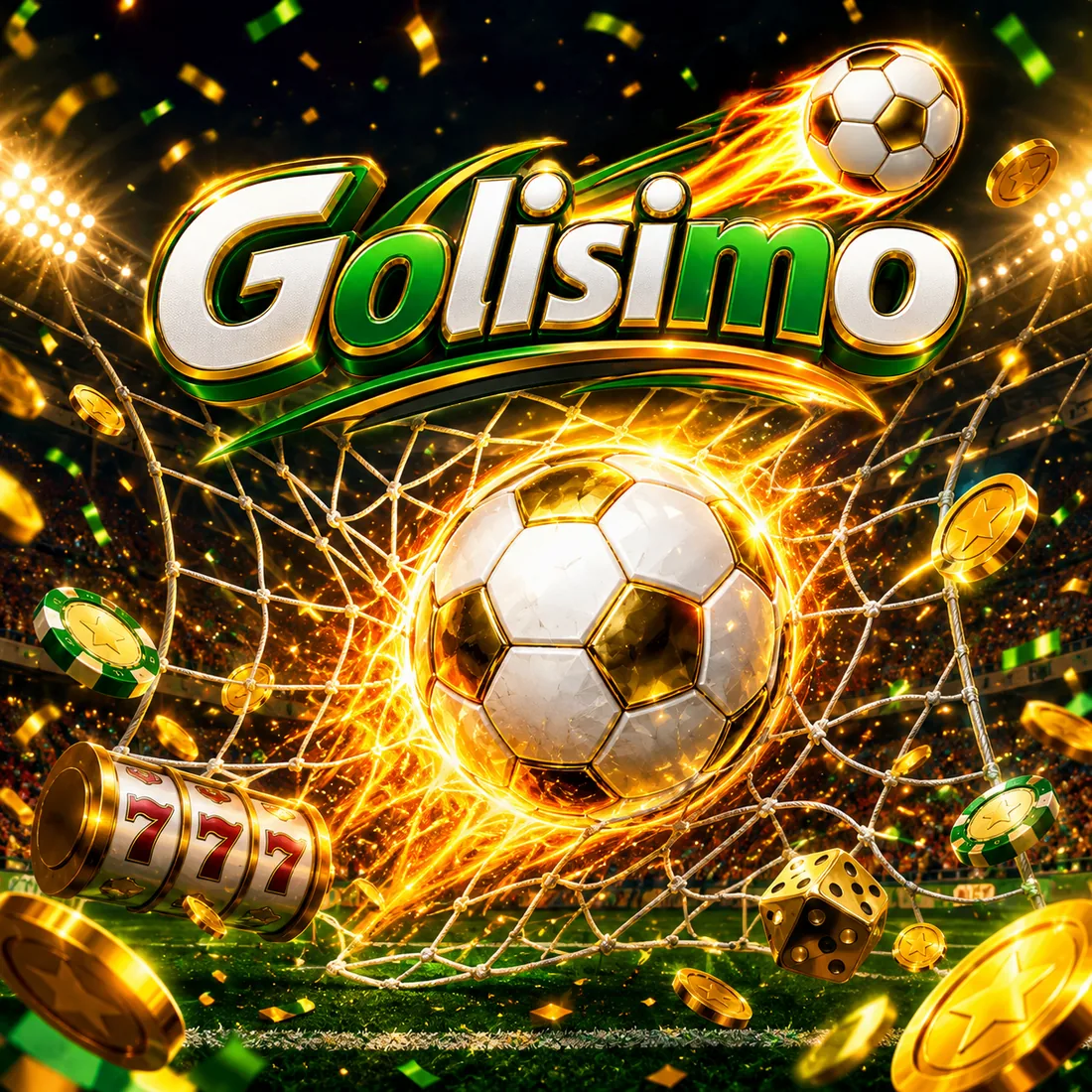 Golisimo Casino — złota piłka w bramce Złotego Stadionu
